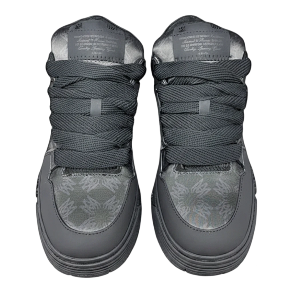 Zapatillas Dripbcnoficial AMIRI MA-1 de color gris con cordones gruesos y diseño de paneles texturizados