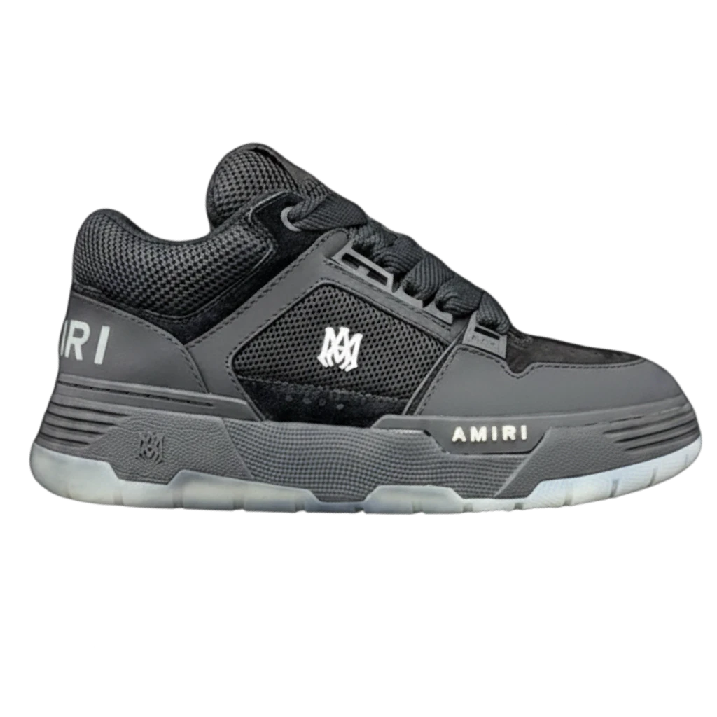 Zapatillas Dripbcnoficial AMIRI MA-1 negras con paneles de malla y detalles de logotipo en la suela y el talón