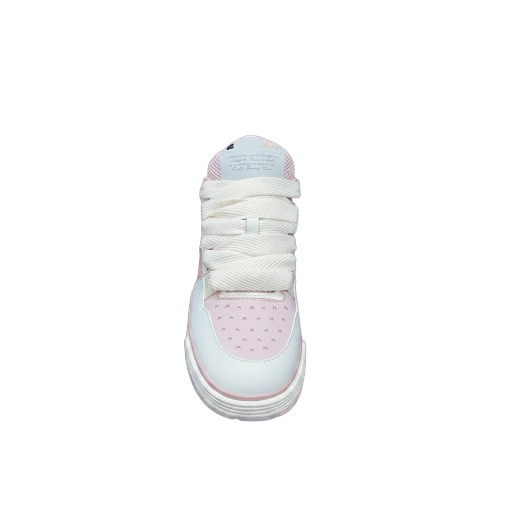 Zapatillas Dripbcnoficial AMIRI MA-1 en tonos rosa y blanco con cordones gruesos y diseño de cuero